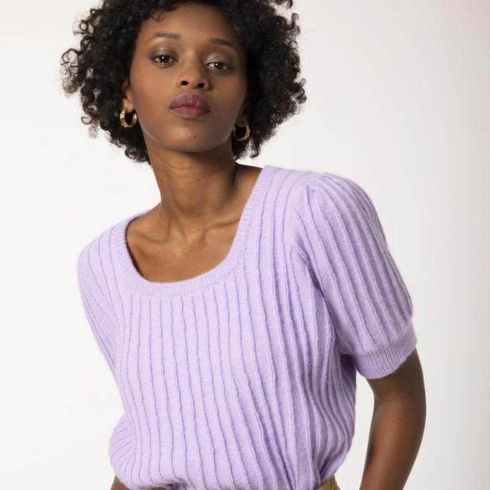 FRNCH Cashmere blend short sleeve sweater - Nantes